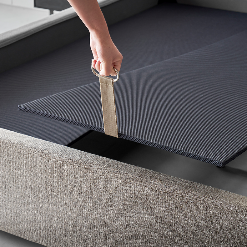 Sugar Cube Fabric Bed-Gray