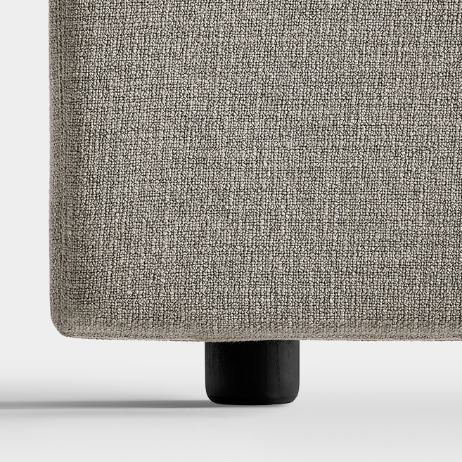 Sugar Cube Fabric Bed-Gray