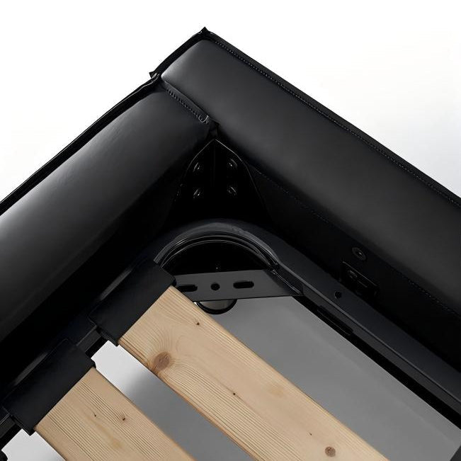 Cinnamon Leather Bed-Black