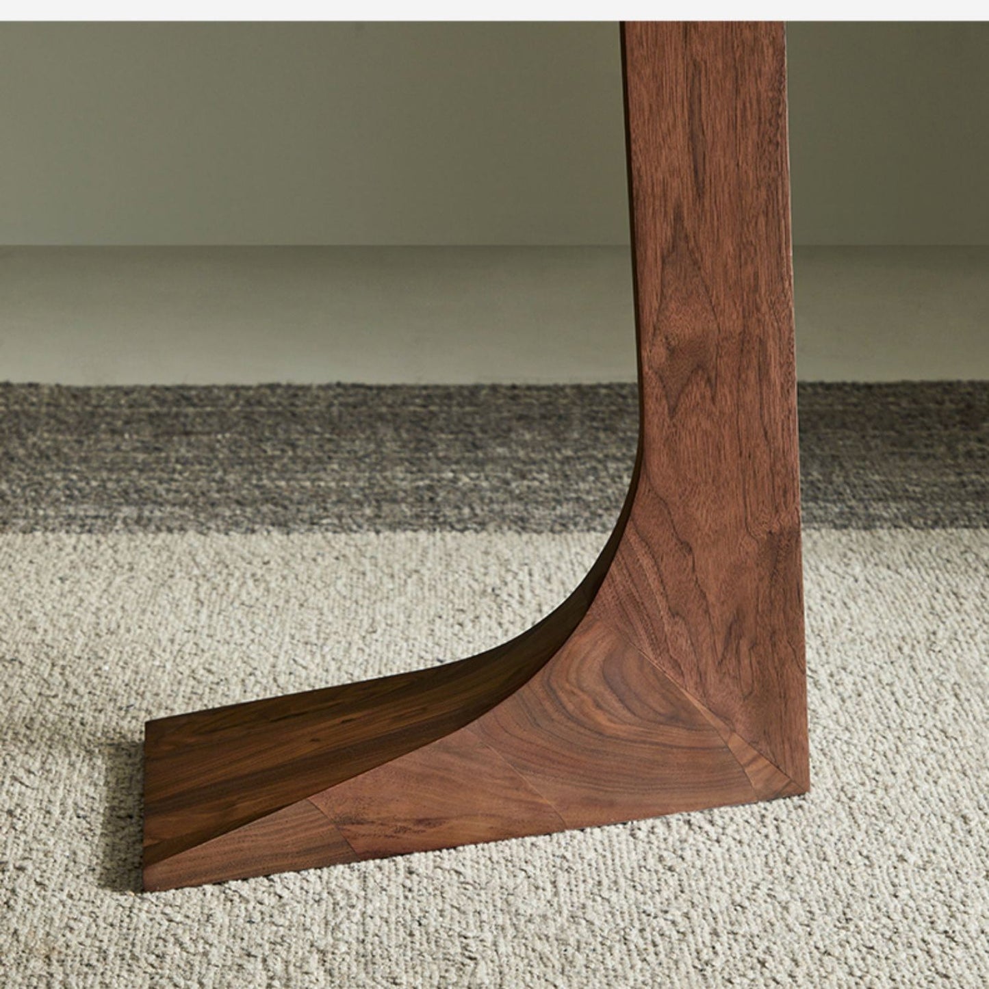 Sea Lion Stainless Steel Round Side Table-Walnut