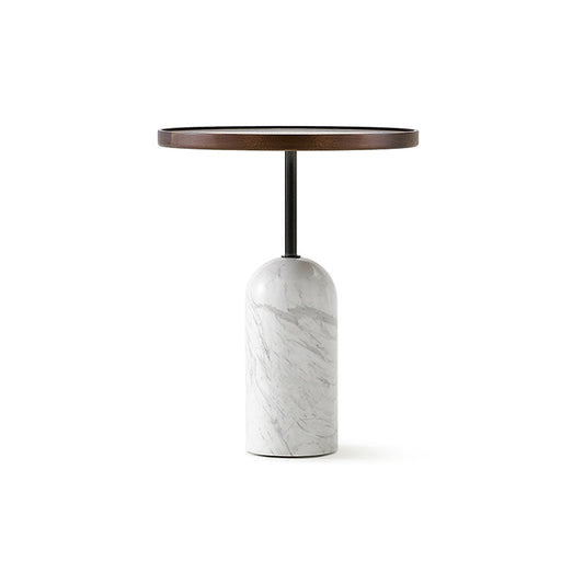 Nowra Marble Side Table-19.7"