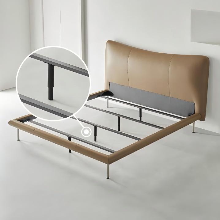 Choco Swirl Leather Bed-Brown