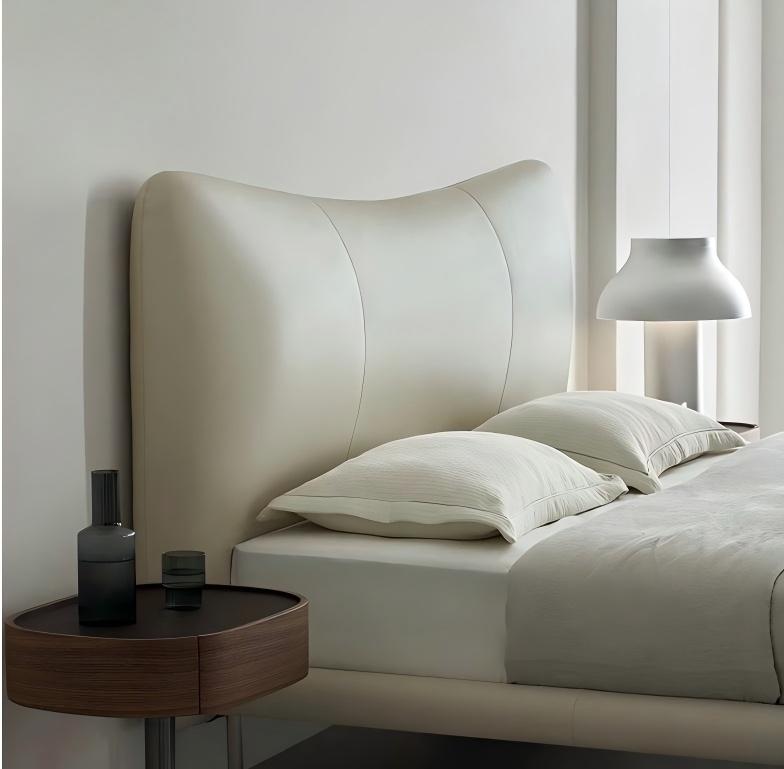 Choco Swirl Leather Bed-Beige