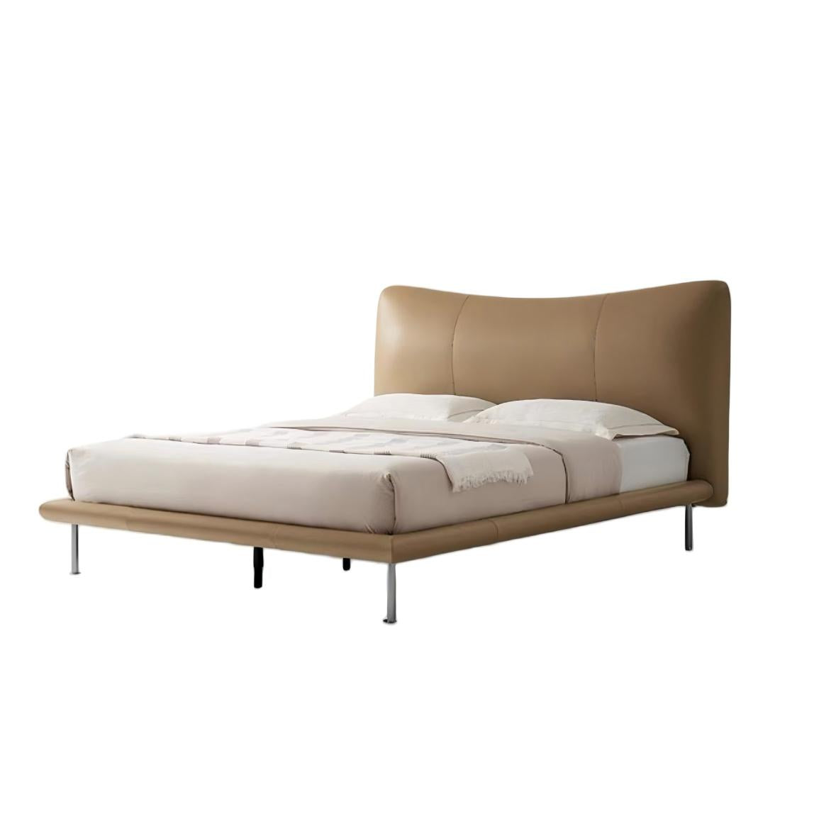 Choco Swirl Leather Bed-Brown