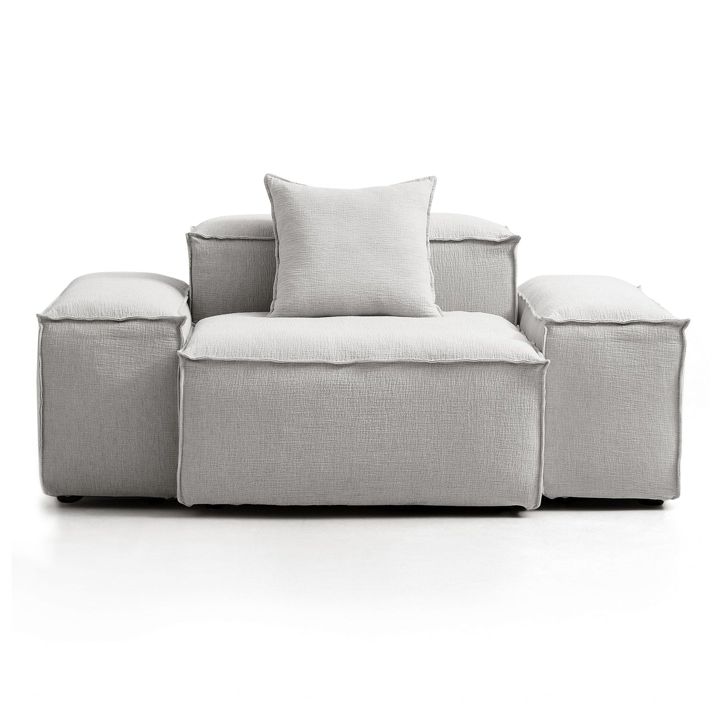 Freedom Modular Khaki Accent Armchair-Gray-Low