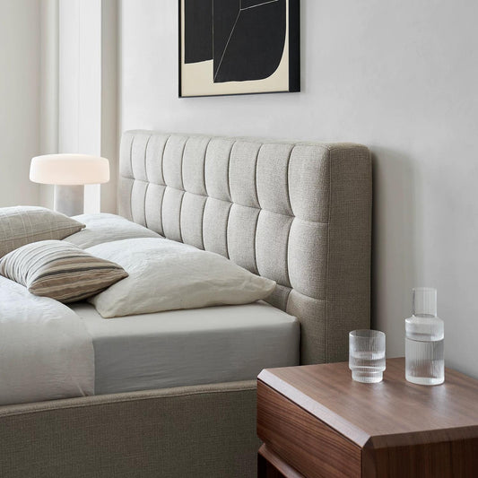 Sugar Cube Fabric Bed-Gray