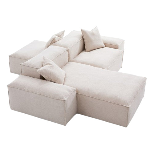 Freedom Modular Khaki Double Sided Sectional Sofa-Khaki-106.3″-Low