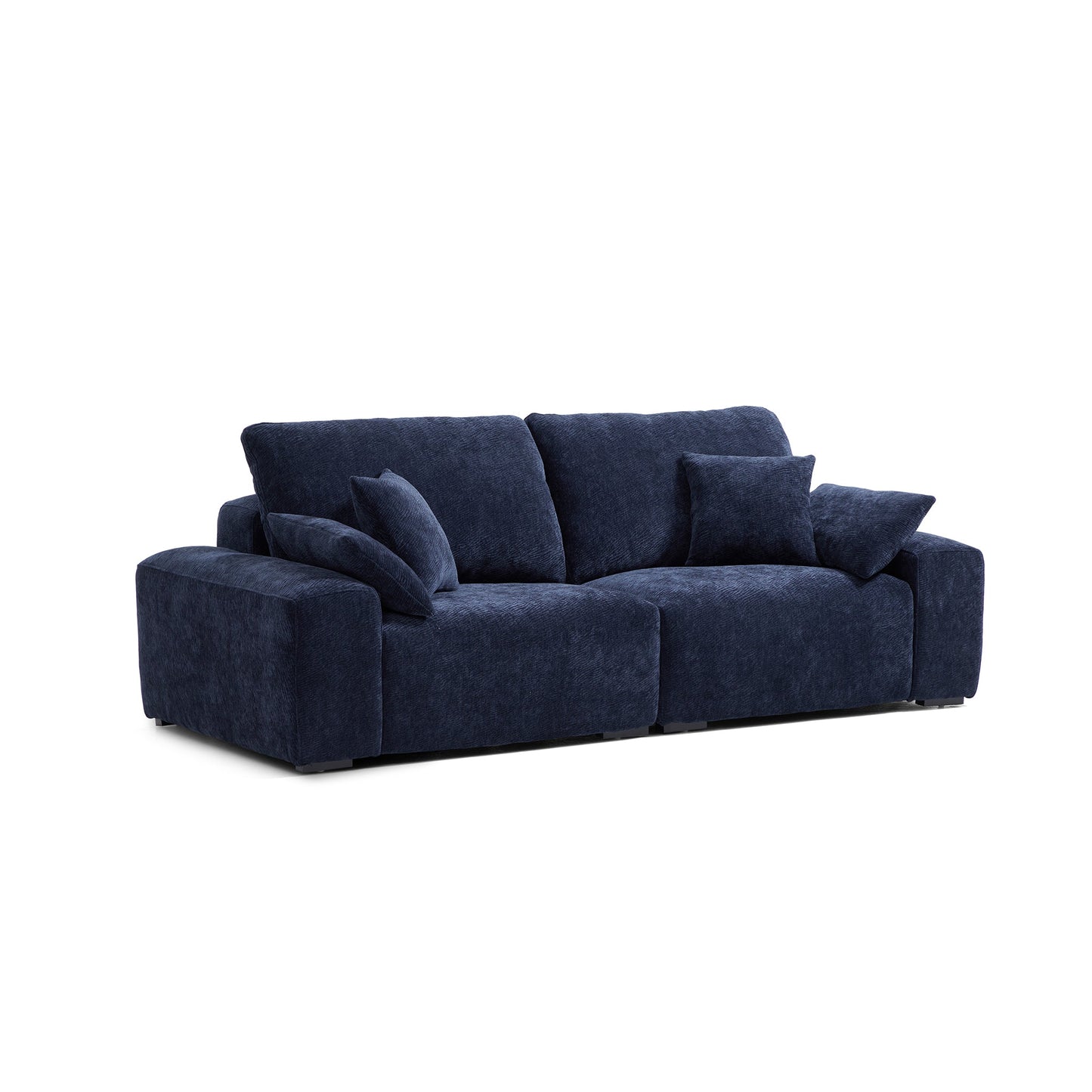 The Empress Navy Blue Sofa-Navy Blue-90.6"