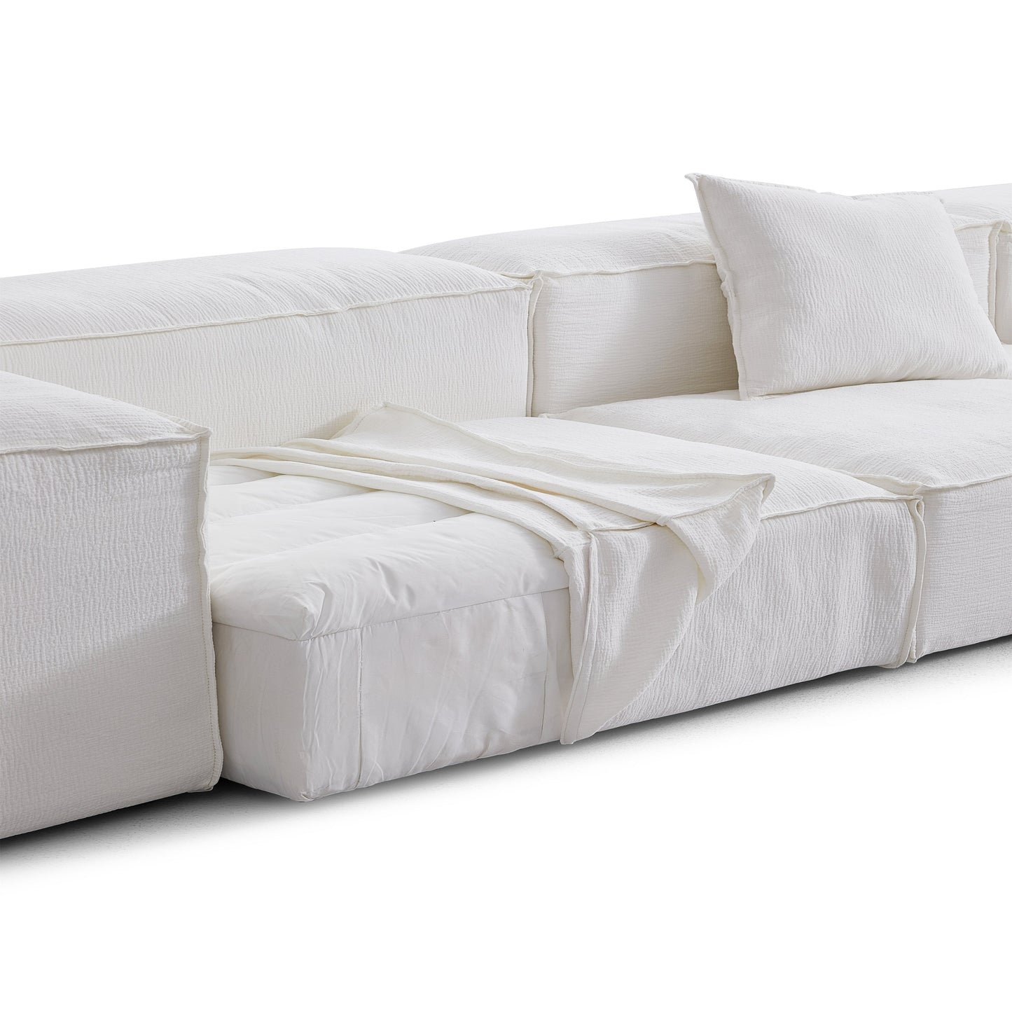 Freedom Modular Gray Sofa-White