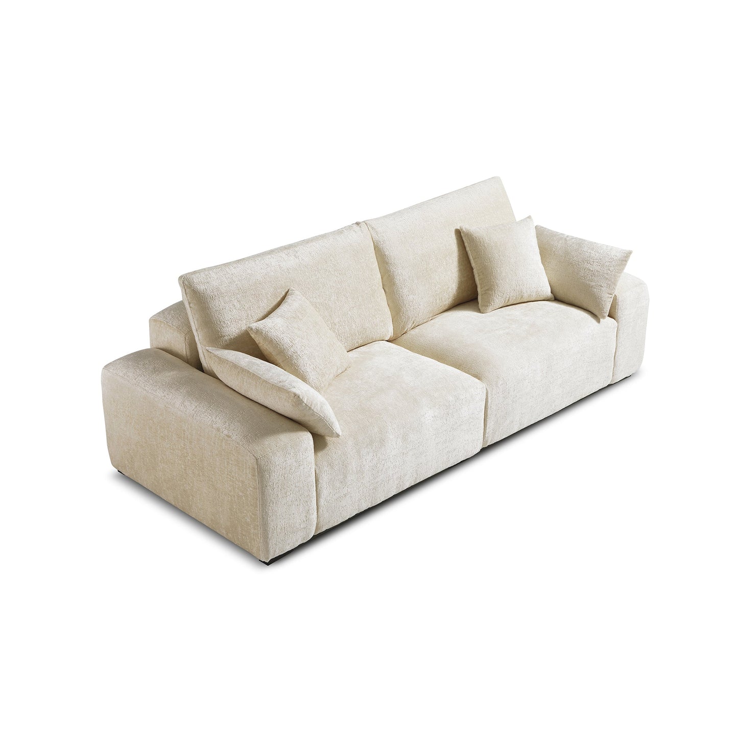 The Empress Beige Sofa-Beige-90.6″