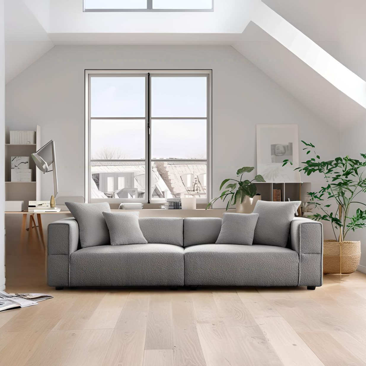 Nordic Modern Gray Sofa-Gray
