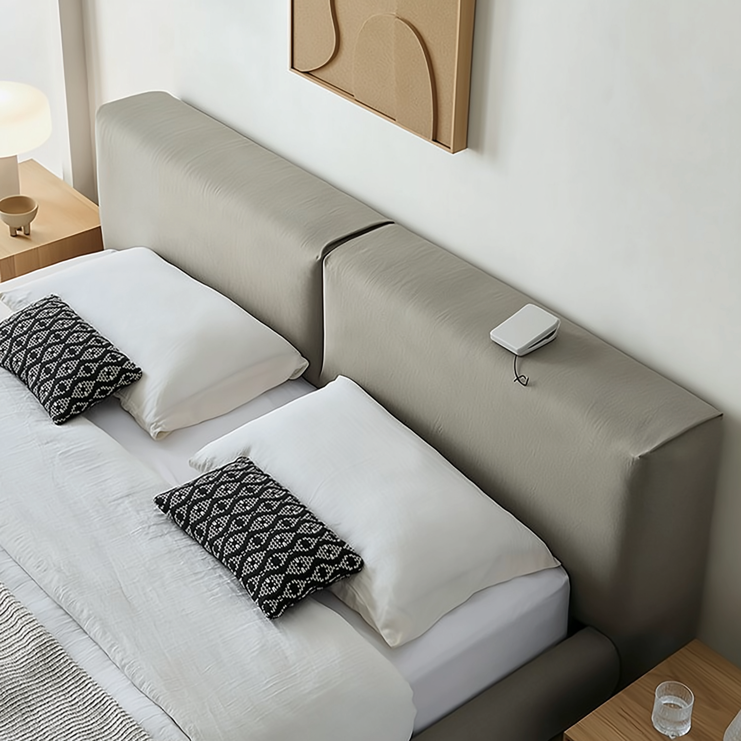 Donut Nap Fabric Bed-Gray