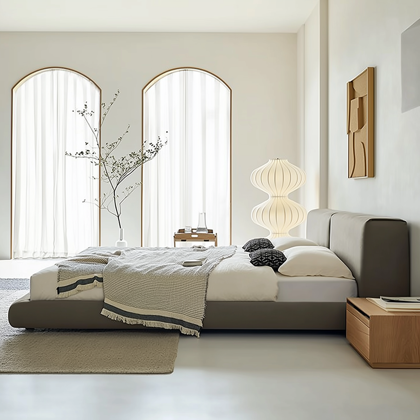 Donut Nap Fabric Bed-Gray
