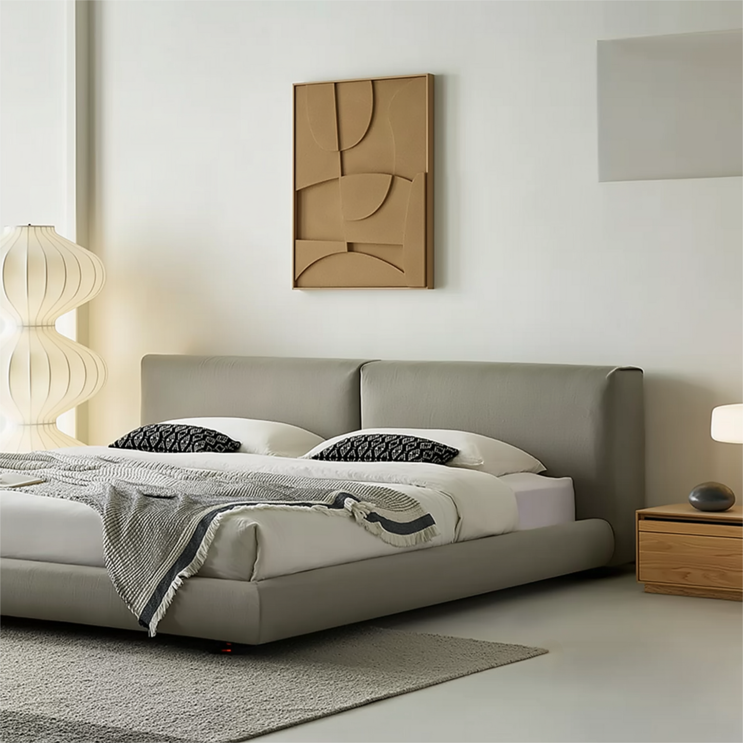 Donut Nap Fabric Bed-Gray
