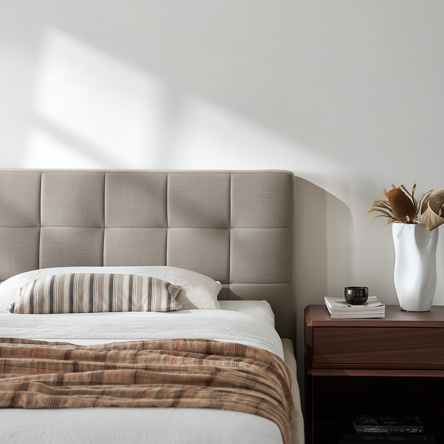 Sugar Cube Fabric Bed-Gray