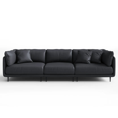 Vanilla Black Leather Sofa