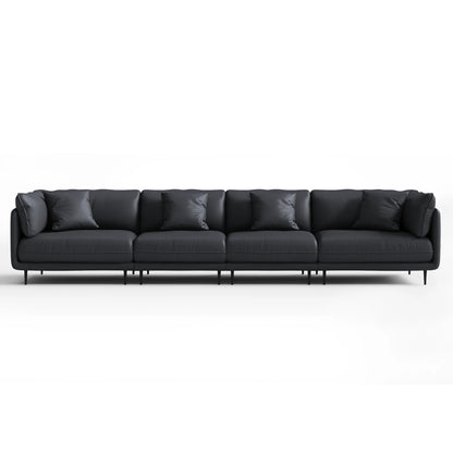 Vanilla Black Leather Sofa