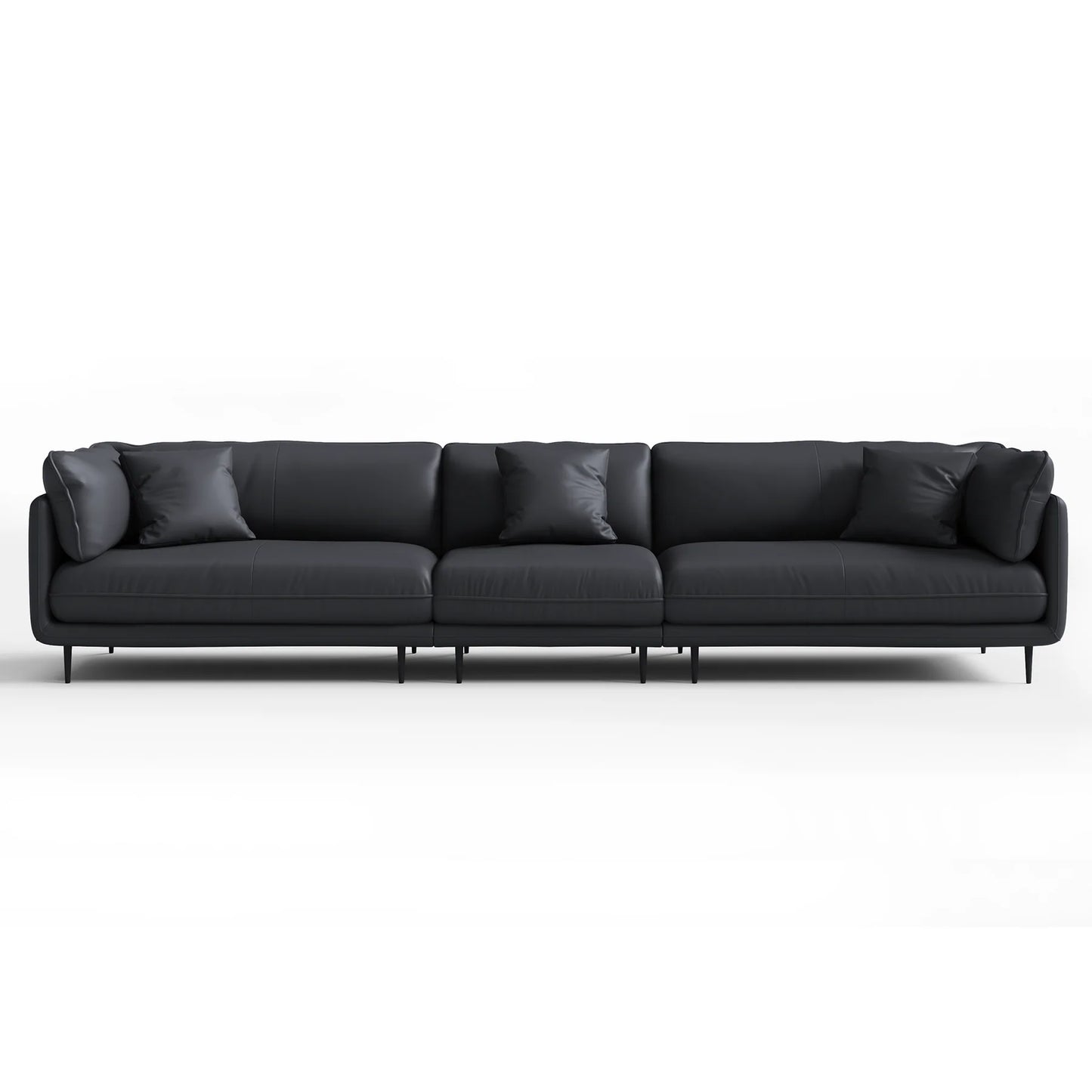 Vanilla Black Leather Sofa