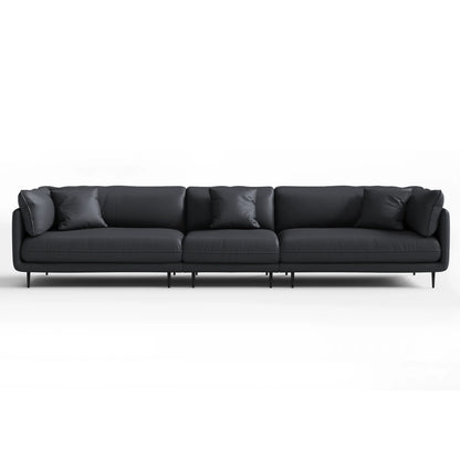 Vanilla Black Leather Sofa