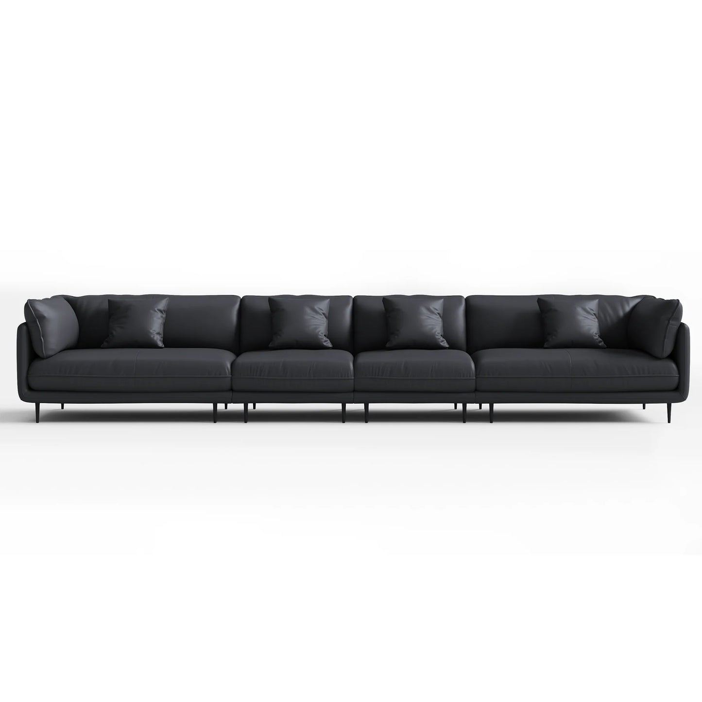 Vanilla Black Leather Sofa