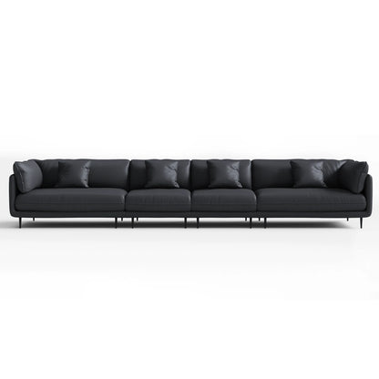 Vanilla Black Leather Sofa