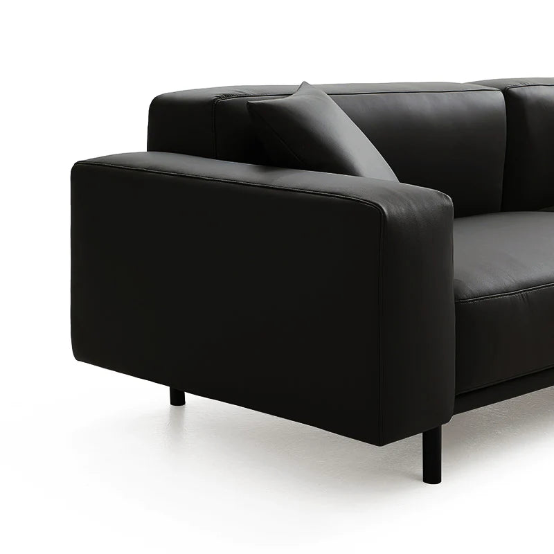 Noble Black Leather Sofa