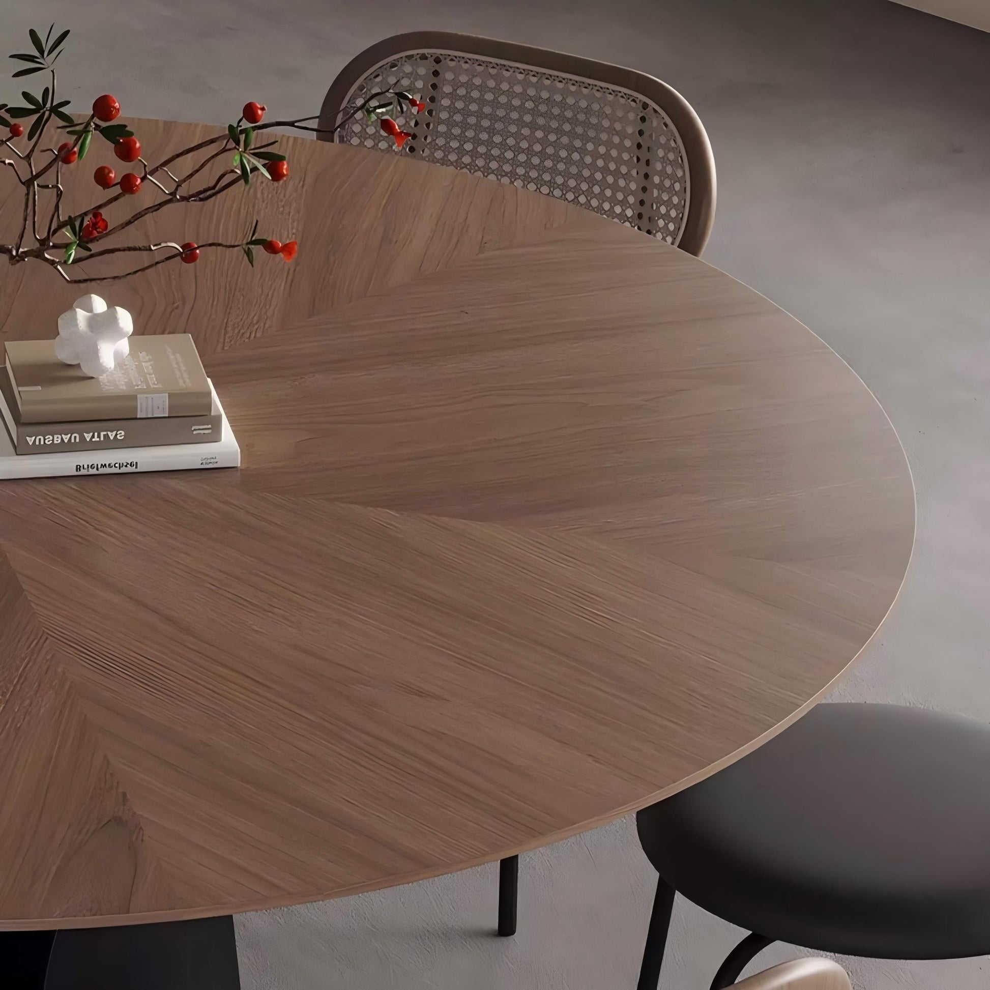 Lunaro Wood Steel Dining Table