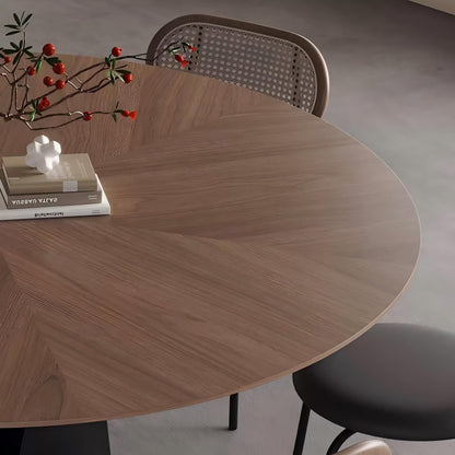 Lunaro Wood Steel Dining Table