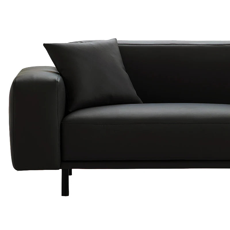 Noble Black Leather Sofa