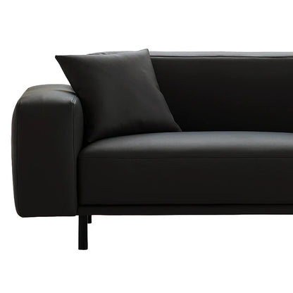Noble Black Leather Sofa