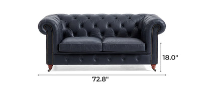 Durango Chesterfield Top Grain Leather Tufted Sofa
