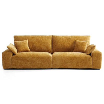 The Empress Yellow Sofa-Yellow-106.3″