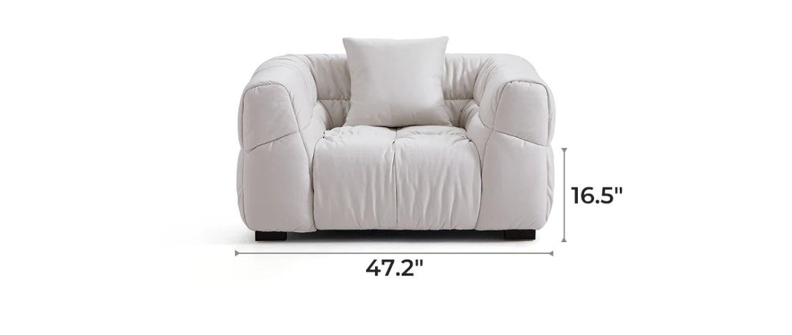 Boba Cream Leathaire Sectional Set