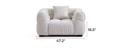 Boba Cream Leathaire Sectional Set