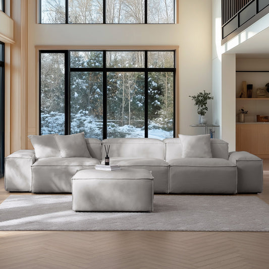 Freedom Modular Gray Sofa-Gray