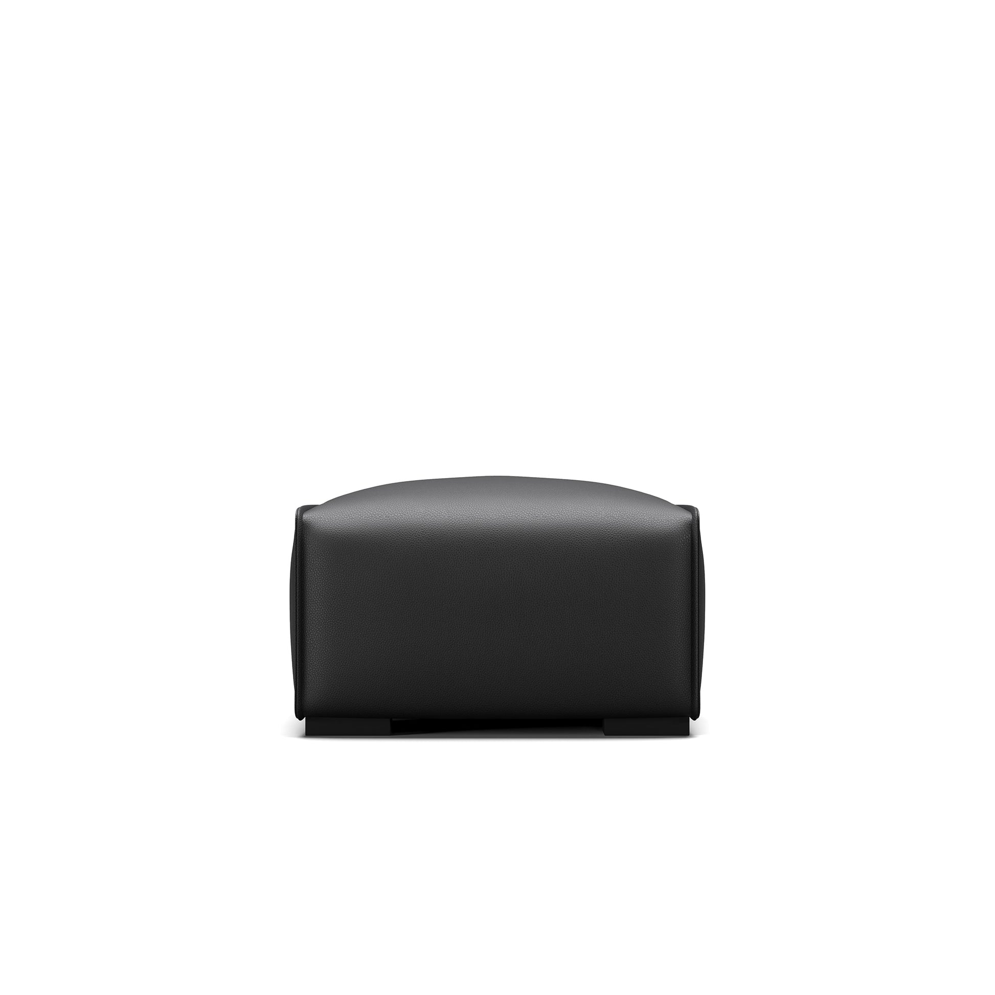 Domus Modular Black Leather Sofa Set-Black