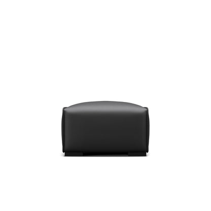 Domus Modular Black Leather Sofa Set-Black