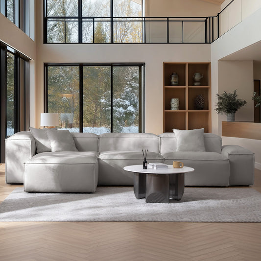 Freedom Modular Gray Sectional Sofa-Gray