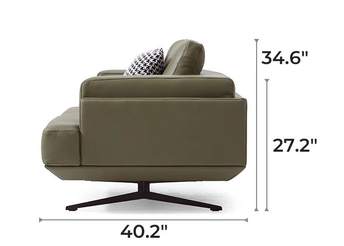 Olivia Top Grain Genuine Leather Armchair