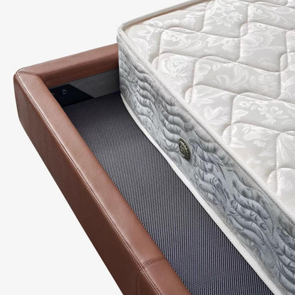 Mocha Slice Leather Bed-Brown