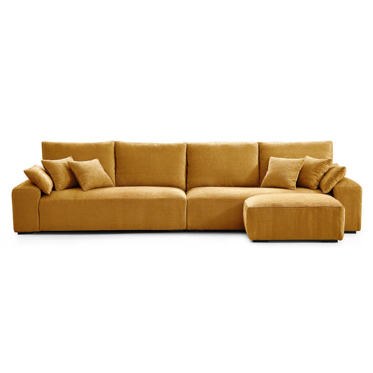 The Empress Yellow Sofa and Ottoman-Yellow-140.1"