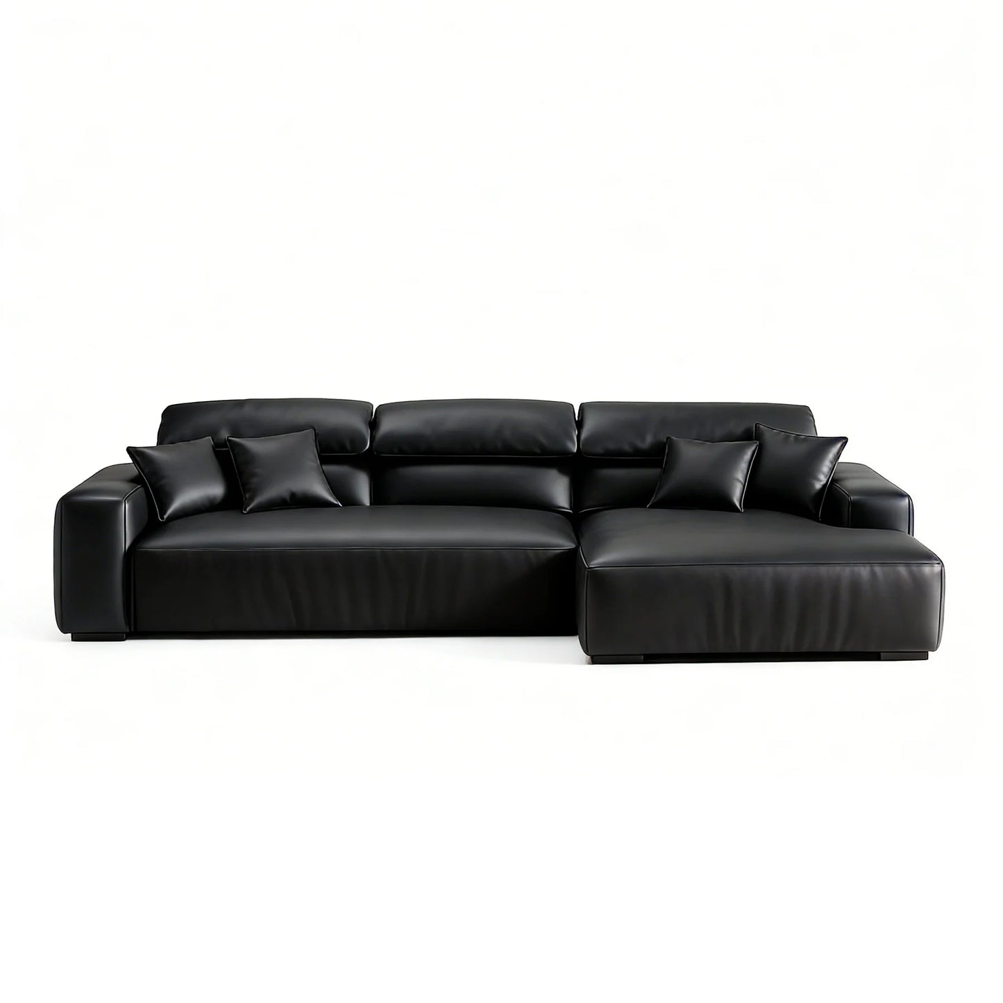 Chestnut Brown Leather Sectional