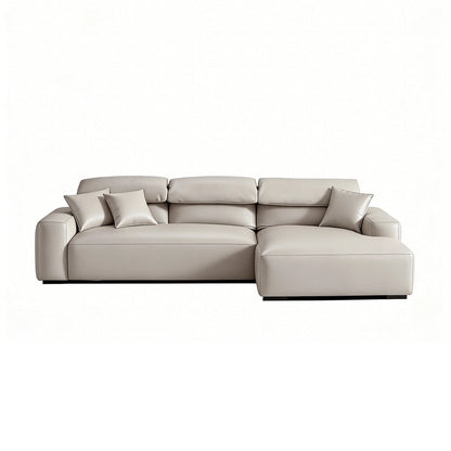 Chestnut Brown Leather Sectional