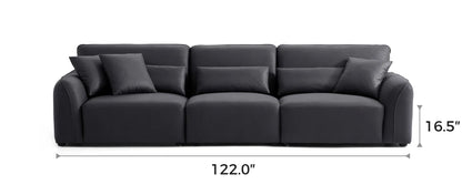 Milano Moda Minimalist Black Sofa