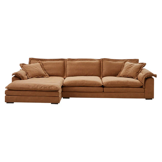 Sandwich Sectional with Chaise / Air Leather