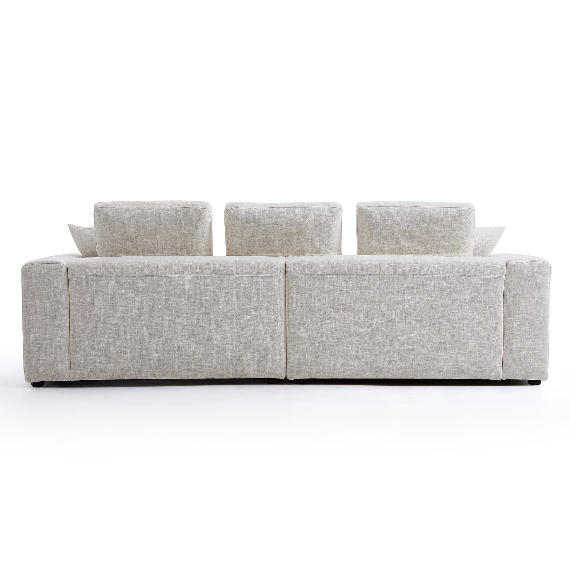 Serrat Beige Performance Fabric Sofa-Beige