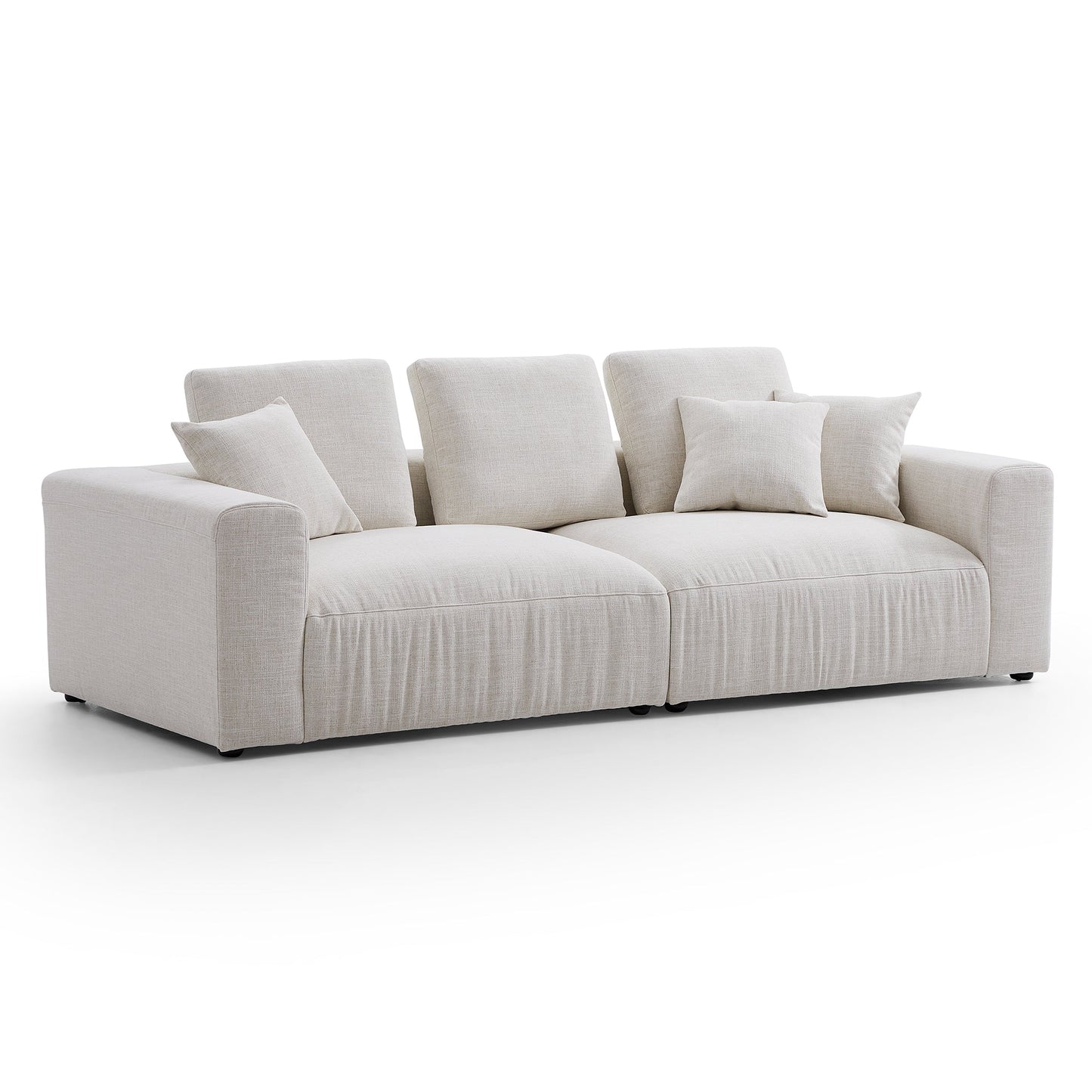 Serrat Beige Performance Fabric Sofa-Beige