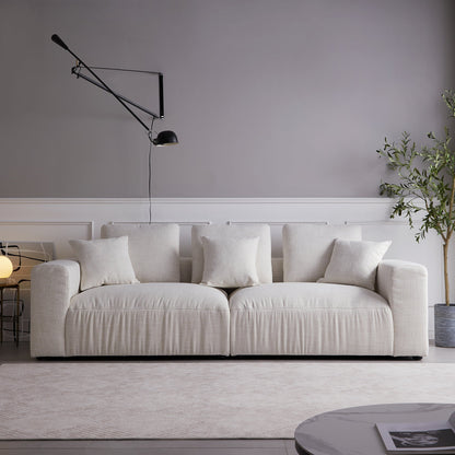 Serrat Beige Performance Fabric Sofa-Beige