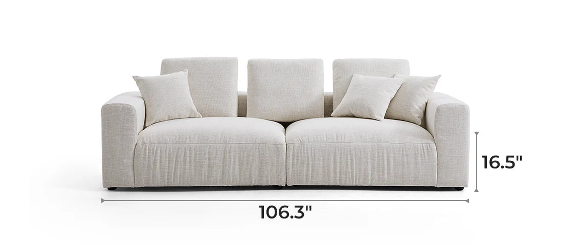 Serrat Beige Performance Fabric Sofa