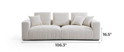 Serrat Beige Performance Fabric Sofa